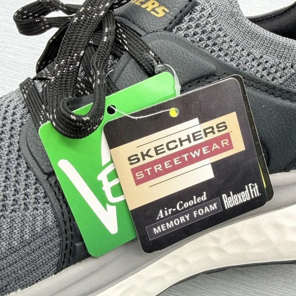 Skechers Men's 11.5 Shoes Gray Sneakers Relaxed Fit Walking Dalton 210986